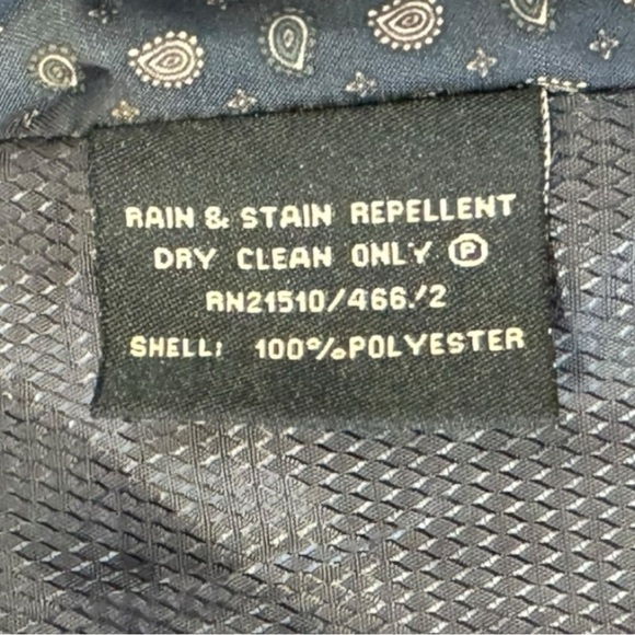 Hart Schaffner Marx Men’s Navy Performance Rain Repellent Smart Coat Jacket 38R - Picture 10 of 11